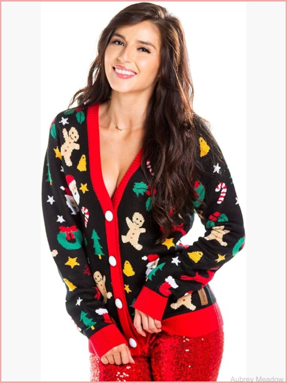 Ugly Christmas Women's Cardigan Sweater Novelty Festive Holiday Cute Fun
